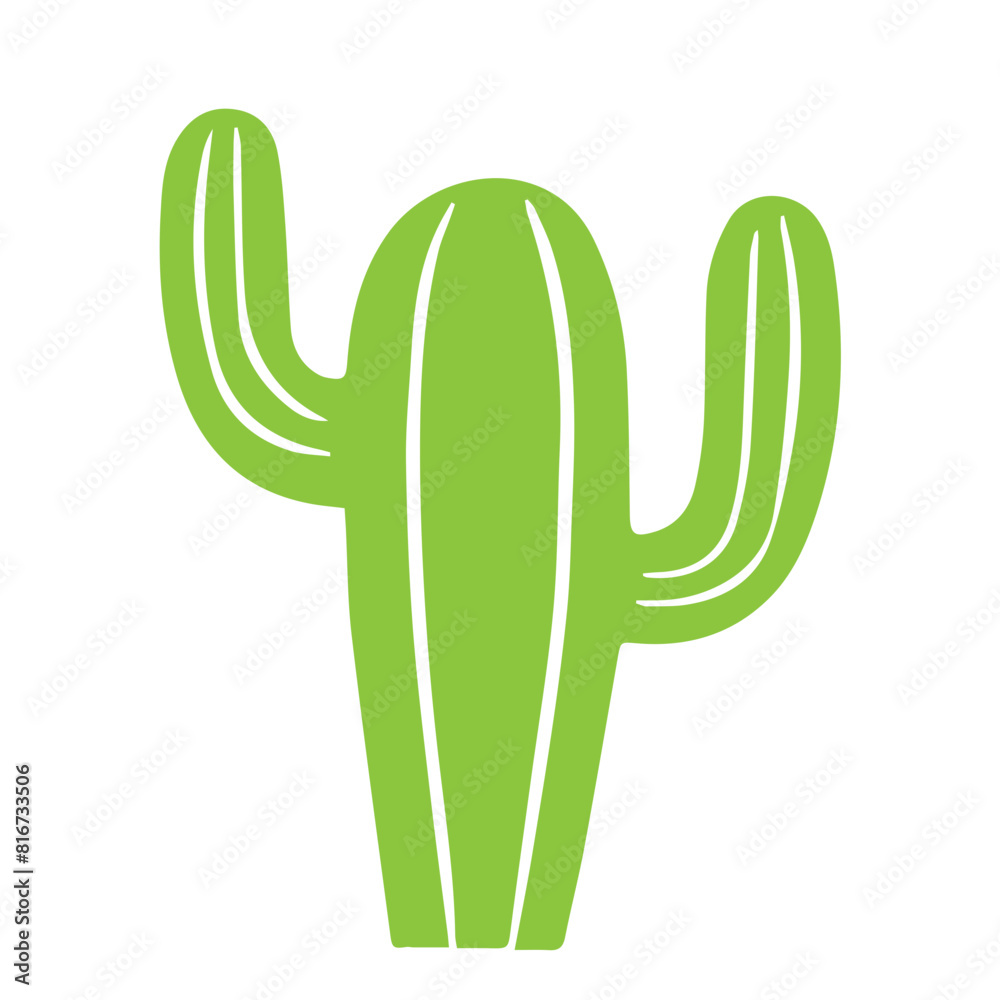 hand draw cactus plant flat design hand draw cactus plant flat design
