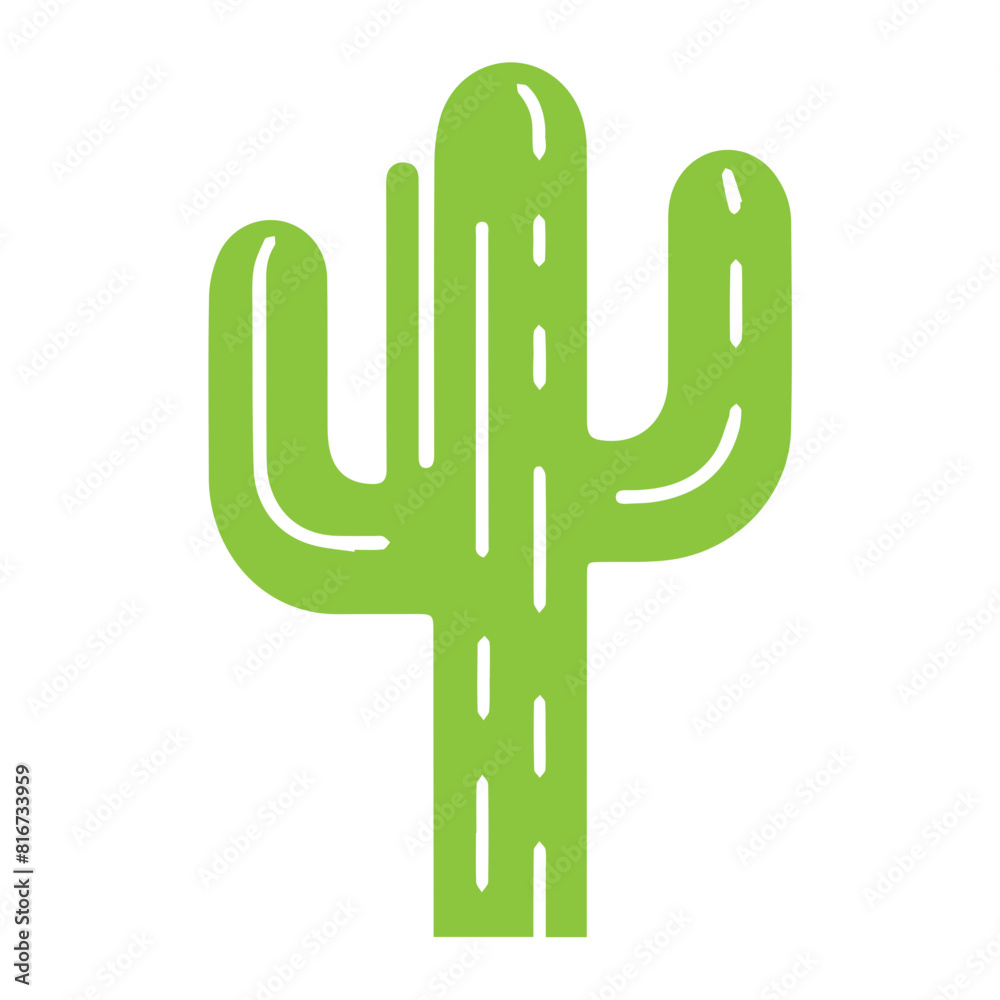 Obraz premium hand draw cactus plant flat design