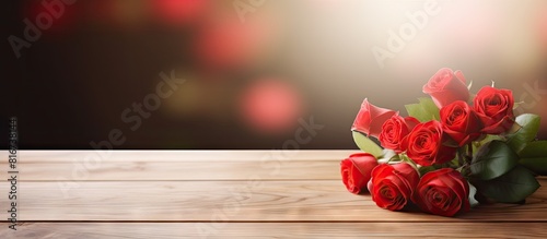 A wooden table with ample f...