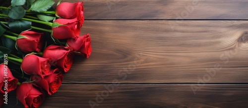 A copy space image of red r...