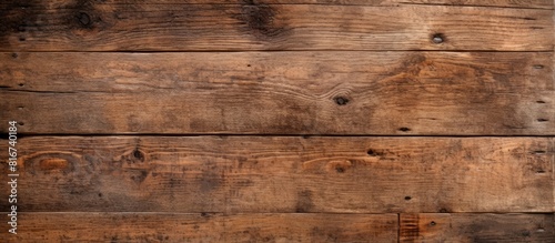 Texture surface of an antique wooden plank board with copy space image