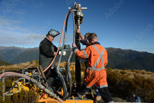 drilling a hole on the summit photo