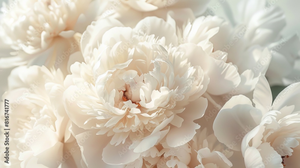 Close Up of White Peonies in a Vase Close Up of White Peonies in a Vase