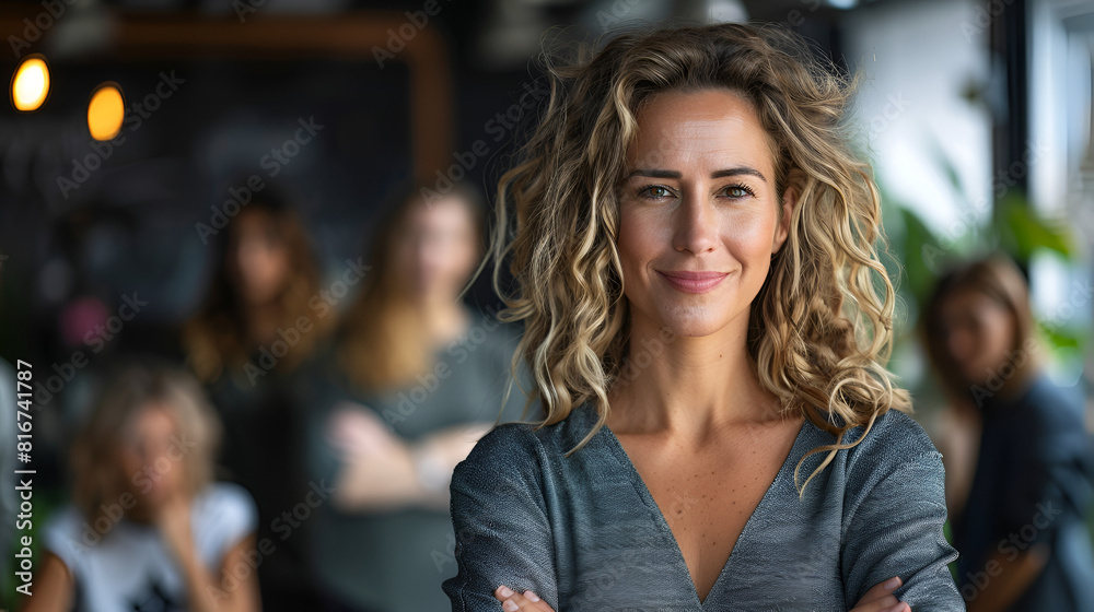 Smiling attractive confident professional woman posing