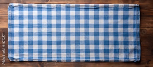 A top down view of a blue t...
