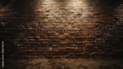 Dark Room With Brick Wall