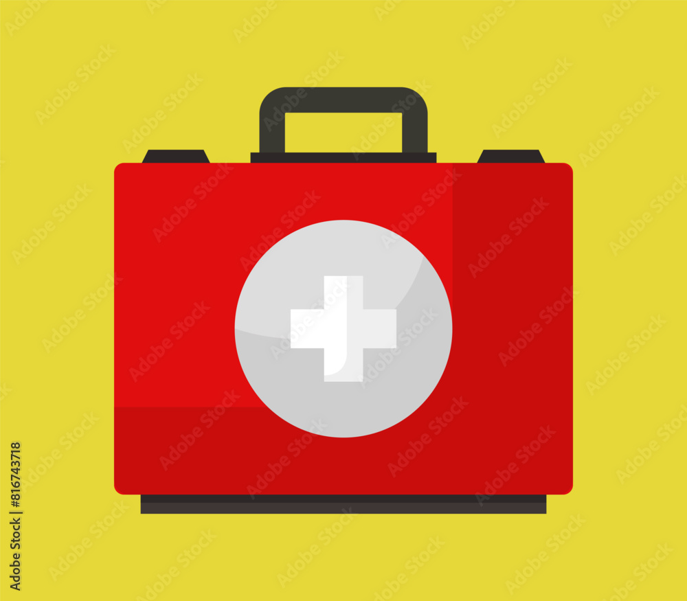 Vector illustration of a rectangular box containing a crucifix on a bright yellow background Vector illustration of a rectangular box containing a crucifix on a bright yellow background