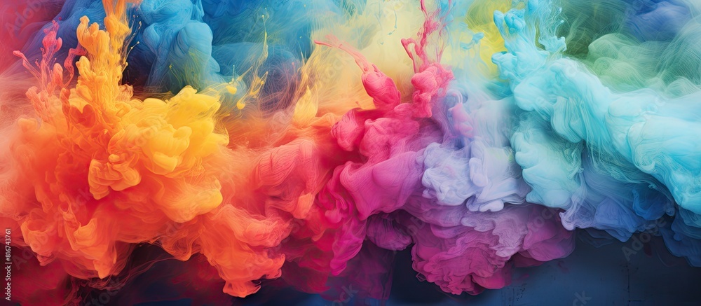 An image with a copy space showing an uneven surface with vibrant acid hues An image with a copy space showing an uneven surface with vibrant acid hues