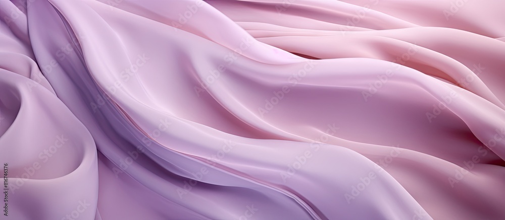 Obraz premium A stunning pastel purple dress with a soft and textured fabric is captured from a top view The flowing waves and dynamic look add a touch of elegance Perfect for fashion designs there is ample copy s