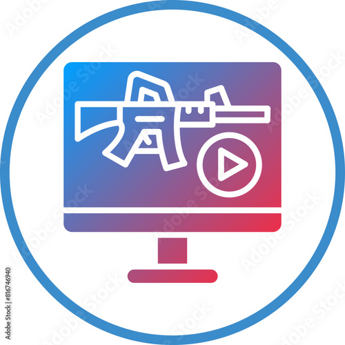 Vector Design Livestream Icon Style