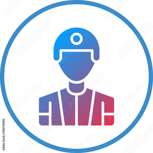 Vector Design Male Player Icon Style