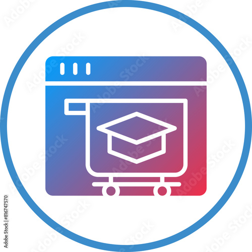 Vector Design Online Courses Icon Style