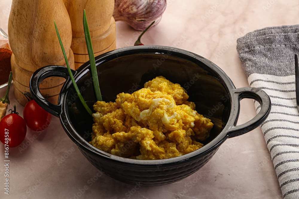 Scrambled egg in the bowl Scrambled egg in the bowl