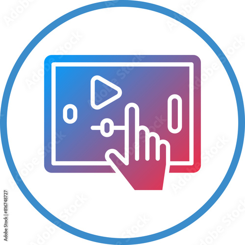 Vector Design Interactive Video Icon Style