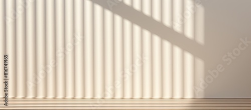 Textured striped background with copy space featuring wooden boards casting shadows