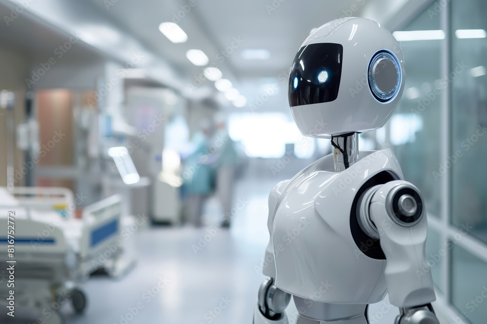 Humanoid robot with advanced features aids medical professionals in a clinical setting Humanoid robot with advanced features aids medical professionals in a clinical setting