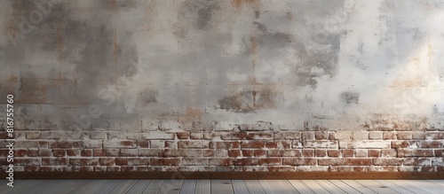 A textured concrete wallpaper with a brick background creates a captivating visual concept perfect for copy space images