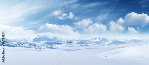 White snowy landscape. copy space available © Gular