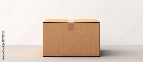 A cardboard box is open on a white background providing ample copy space for any desired content
