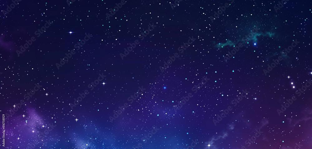 Obraz premium Navy starry night abstract scene.