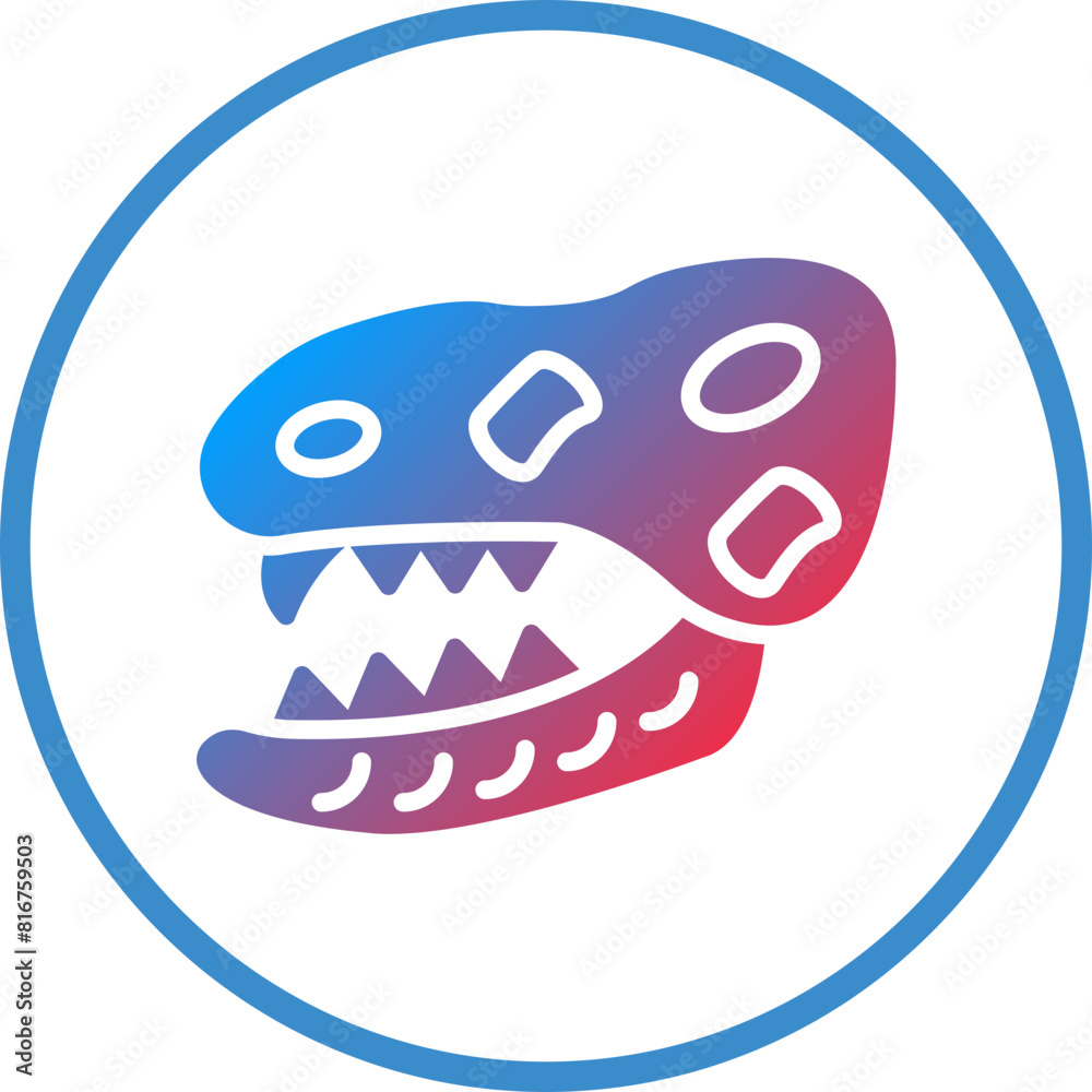 Obraz premium Vector Design Dinosaur Fossil Icon Style