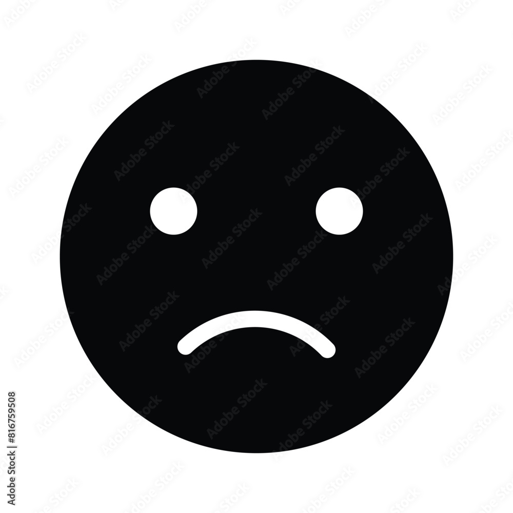 Fototapeta premium Get your hands on perfectly designed sad emoji icon, customizable vector
