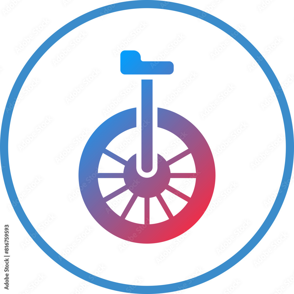 Vector Design Monocycle Icon Style Vector Design Monocycle Icon Style