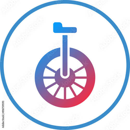 Vector Design Monocycle Icon Style
