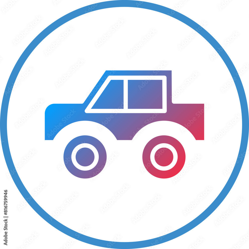 Vector Design Bigfoot Car Icon Style Vector Design Bigfoot Car Icon Style