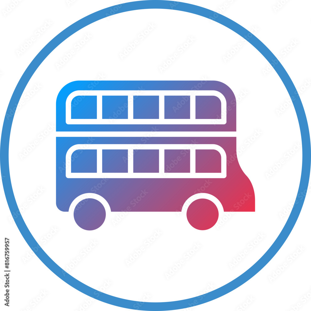 Vector Design Double Decker Icon Style Vector Design Double Decker Icon Style