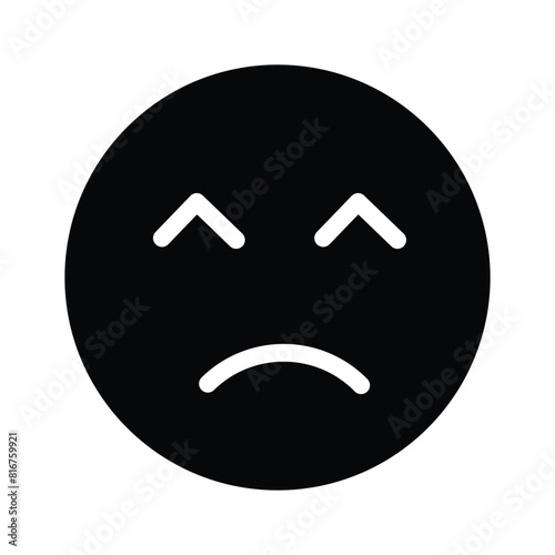 Get this amazing icon of frustrated emoji, premium vector