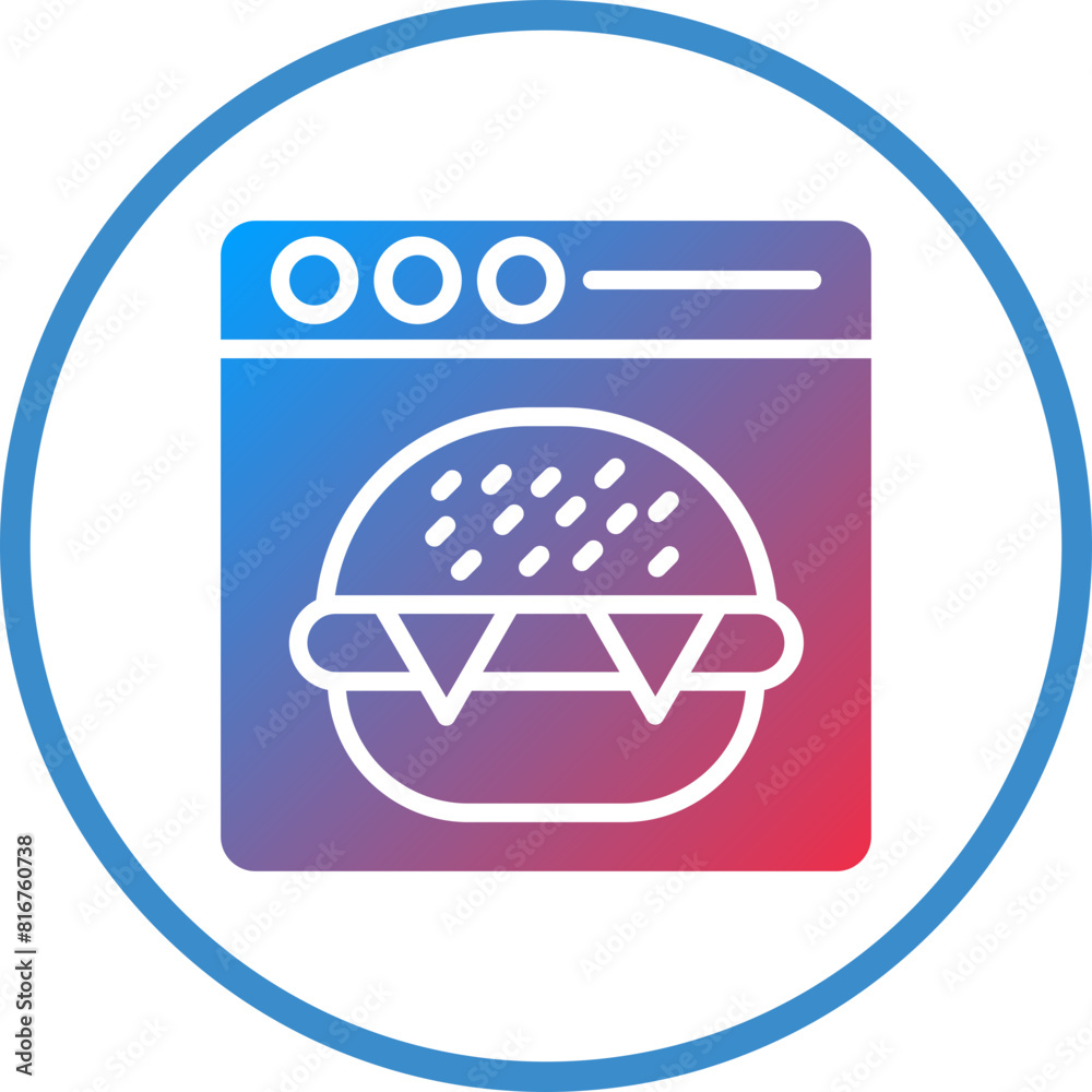 Vector Design Food Blog Icon Style Vector Design Food Blog Icon Style