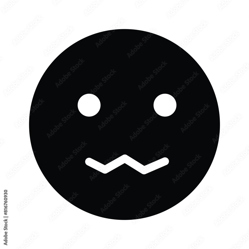 Fototapeta premium Nervous emoji vector design, ready to use