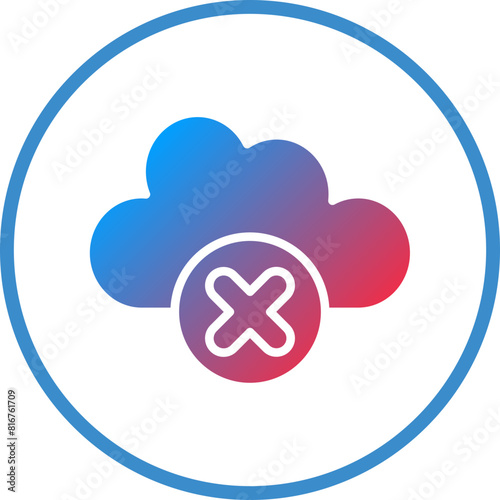 Vector Design Cloud Inaccessible Icon Style