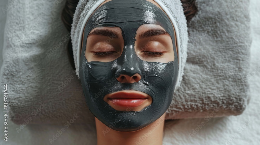 A Woman Enjoying Facial Mask A Woman Enjoying Facial Mask