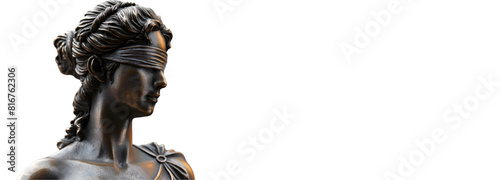 Broze lady justice , Legal and law concept statue of Lady Justice with scales of justice, AI generation