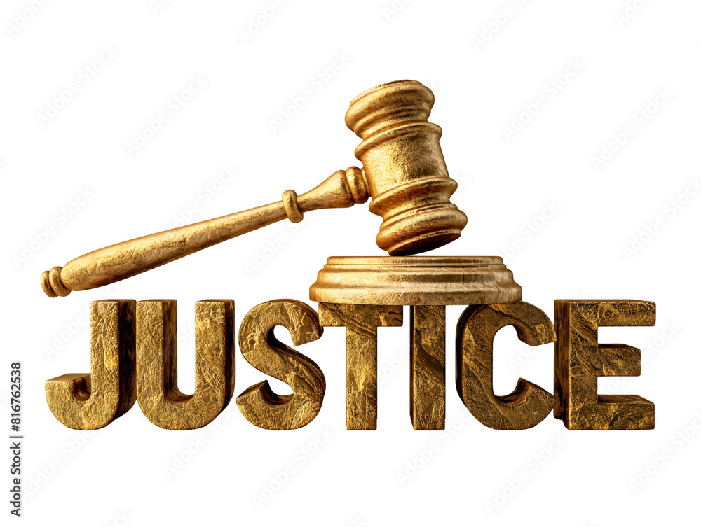gavel and scales in raw gold and justice word gavel and scales in raw gold and justice word