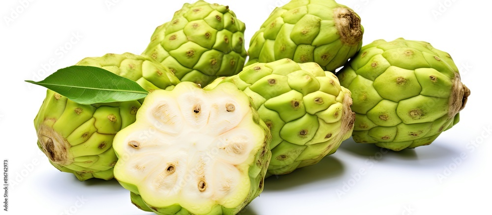 Exotic Fruit Noni on white background. copy space available Exotic Fruit Noni on white background. copy space available