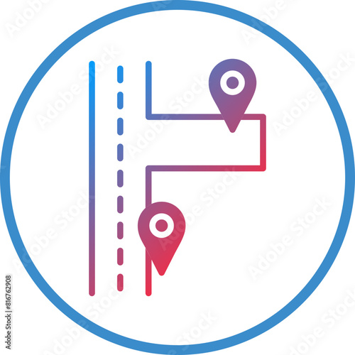 Vector Design Nearby Destinations Icon Style