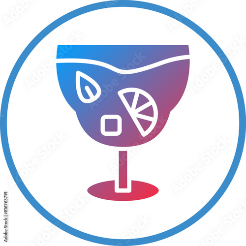 Vector Design Gin Tonic Icon Style photo