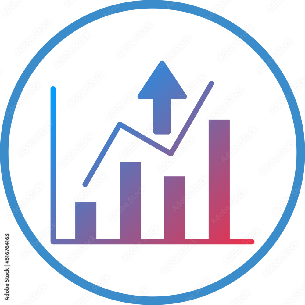 Vector Design Growth Diagram Icon Style Vector Design Growth Diagram Icon Style