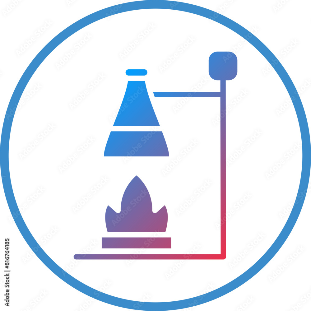 Vector Design Burning Flask Icon Style Vector Design Burning Flask Icon Style