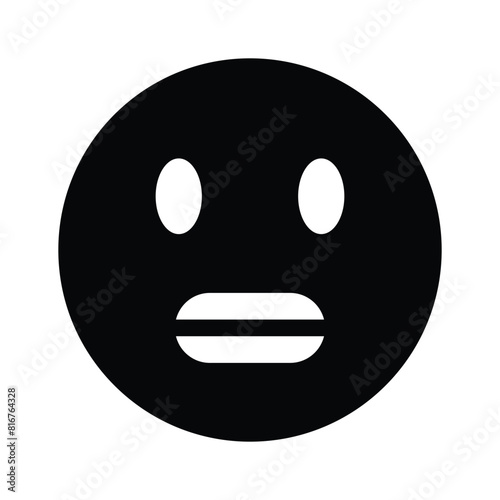 Scared emoji icon design, ready to use vector