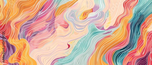 Captivating Swirls of Color and Motion Fluid Abstract Artwork Evoking Energetic Vibrancy