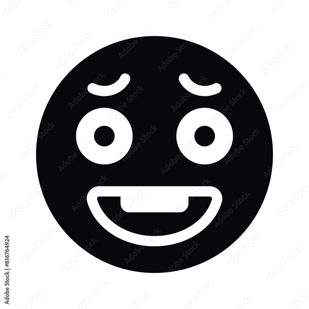 Creatively designed vector of happy face emoji in modern style Creatively designed vector of happy face emoji in modern style