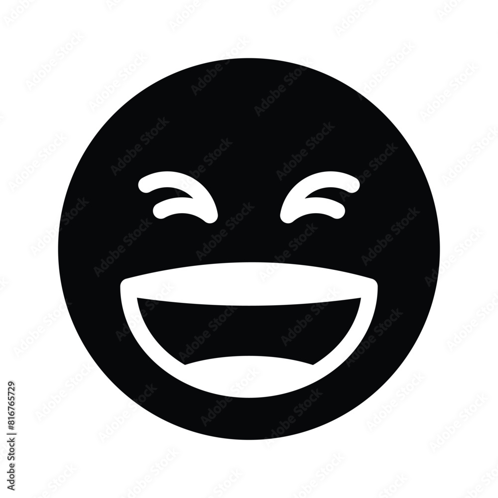 An editable icon of laughing emoji, easy to use and download An editable icon of laughing emoji, easy to use and download