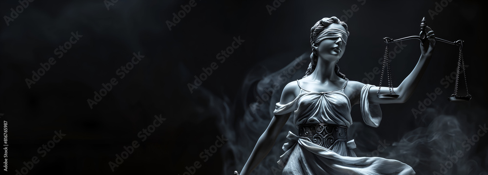 Legal and law concept statue of Lady Justice with scales of justice, AI generation Legal and law concept statue of Lady Justice with scales of justice, AI generation