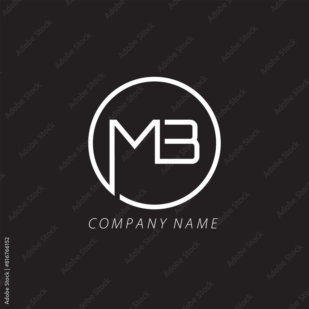 MB alphabet initial letter logo MB alphabet initial letter logo