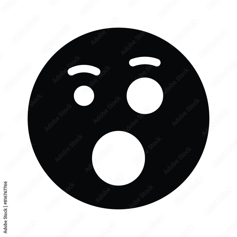 Oh My God expression emoji vector design, editable vector