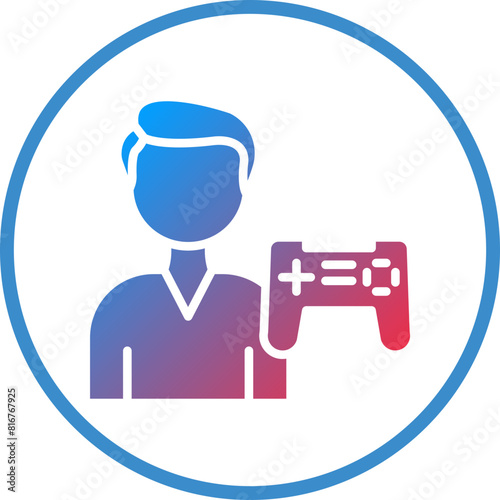 Vector Design Gamer Icon Style